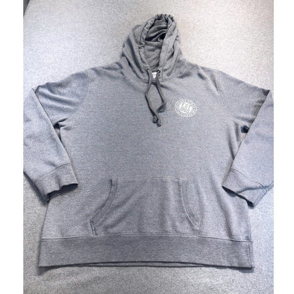 Camp David LSU Tigers Hoodie Womens 2X Gray Metallic Graphic Pullover Sweatshirt